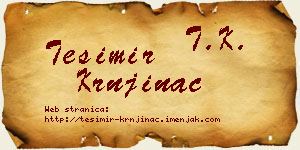 Tešimir Krnjinac vizit kartica